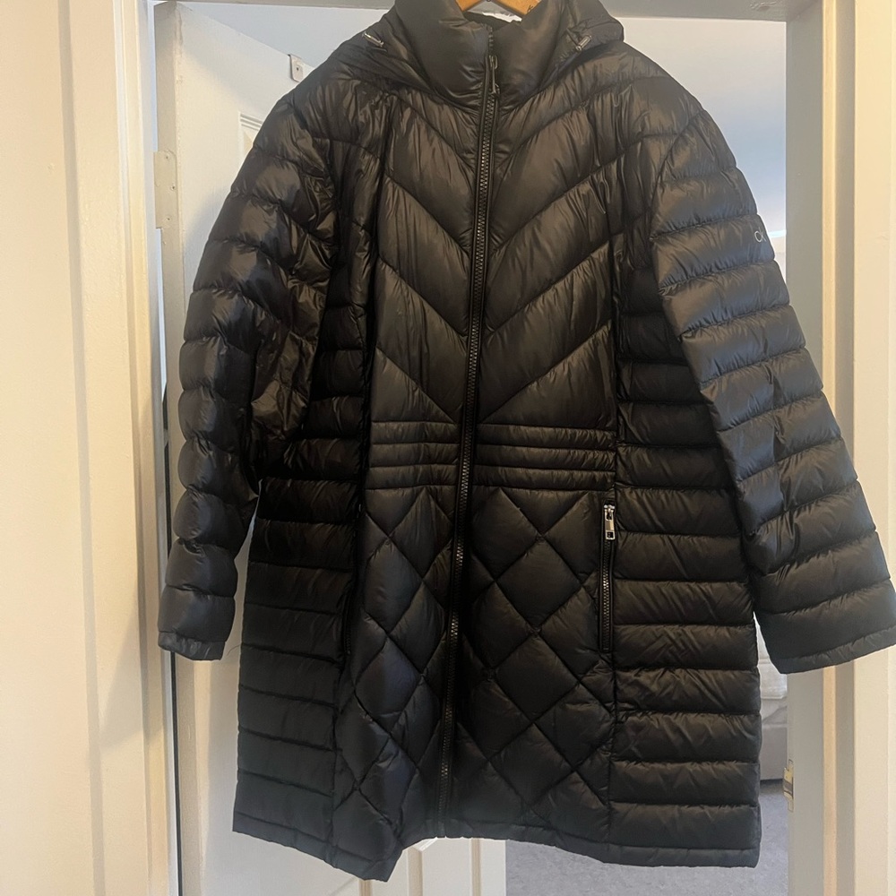 Calvin Klein down puffer coat - plus size & packable coat